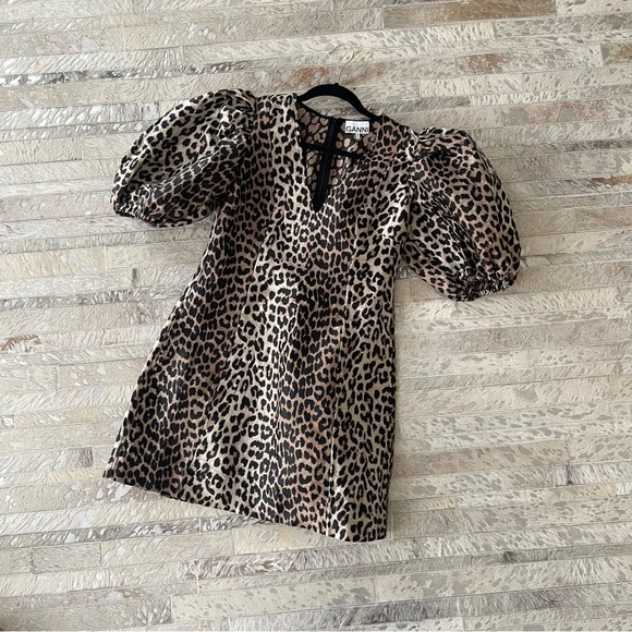 Ganni leopard print mini dress - Picture 11 of 13